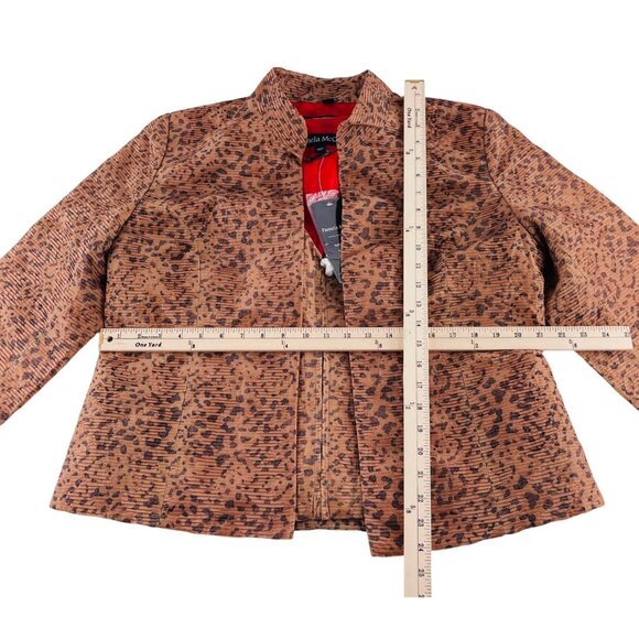 Pamela McCoy Womens Leopard Print Jacket with Shell 2 piece size Large NWT - Picture 8 of 10